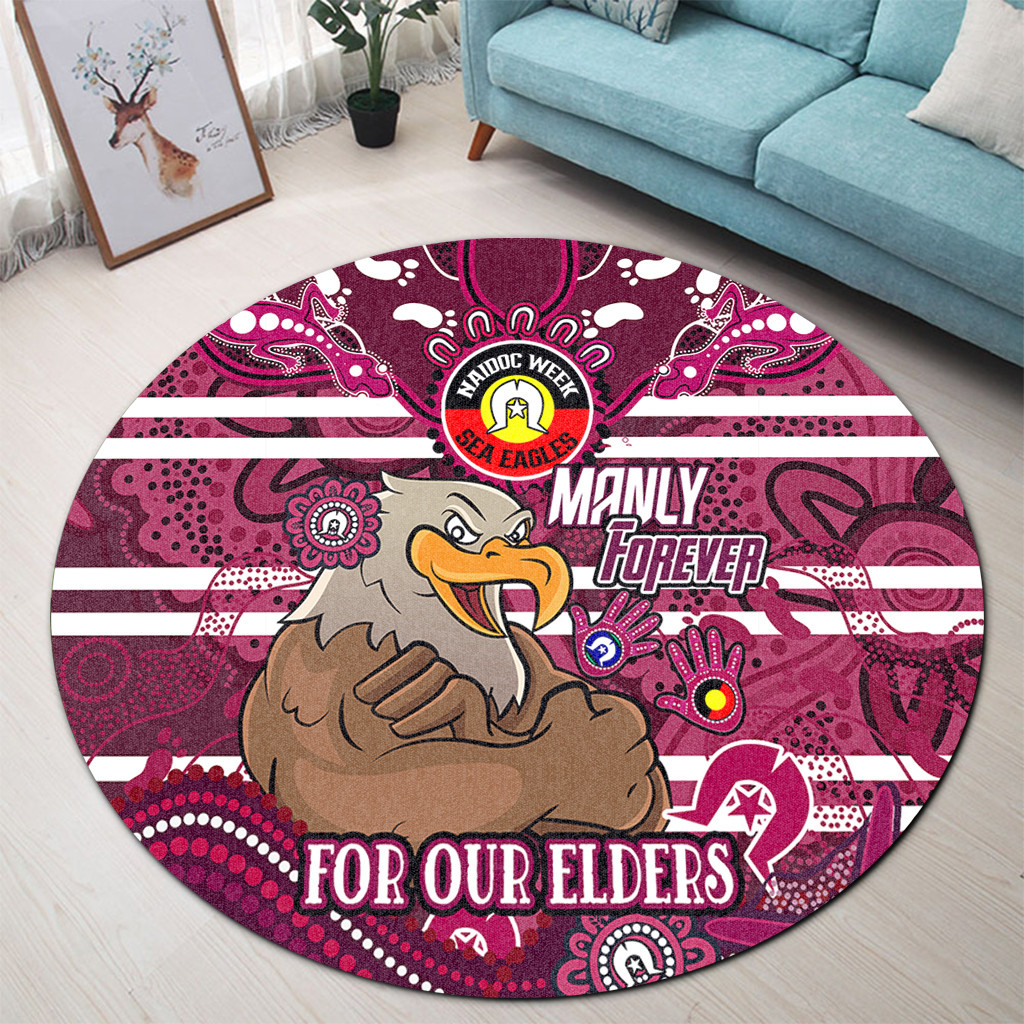 Manly Warringah Sea Eagles Custom Round Rug - For Our Elders Home ...