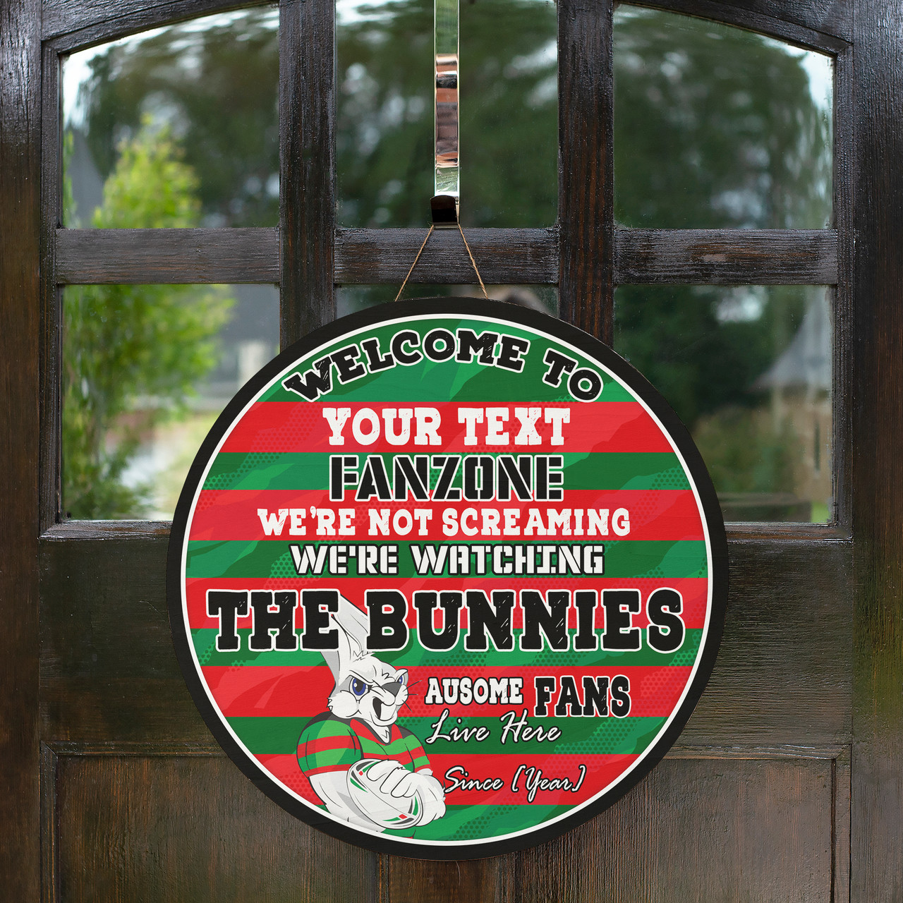 South of Sydney Door Sign - Welcome To Our Fan Zone Door Sign