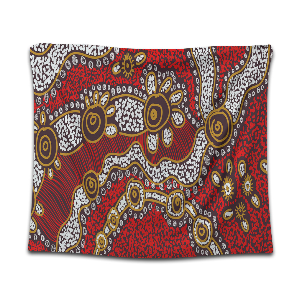 Australia Aboriginal Tapestry - Aboriginal Contemporary Dot Painting ...