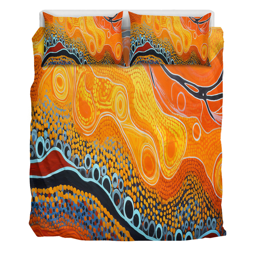 Australia Aboriginal Bedding Set Indigenous Aboriginal Art Dot Bedding Set