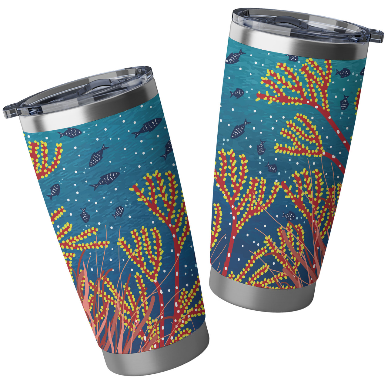 Australia Aboriginal Tumbler Underwater Aboriginal Art Inspired Tumbler