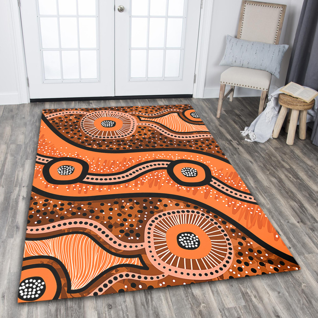 Australia Aboriginal Area Rug - Australian Aboriginal Background Area Rug