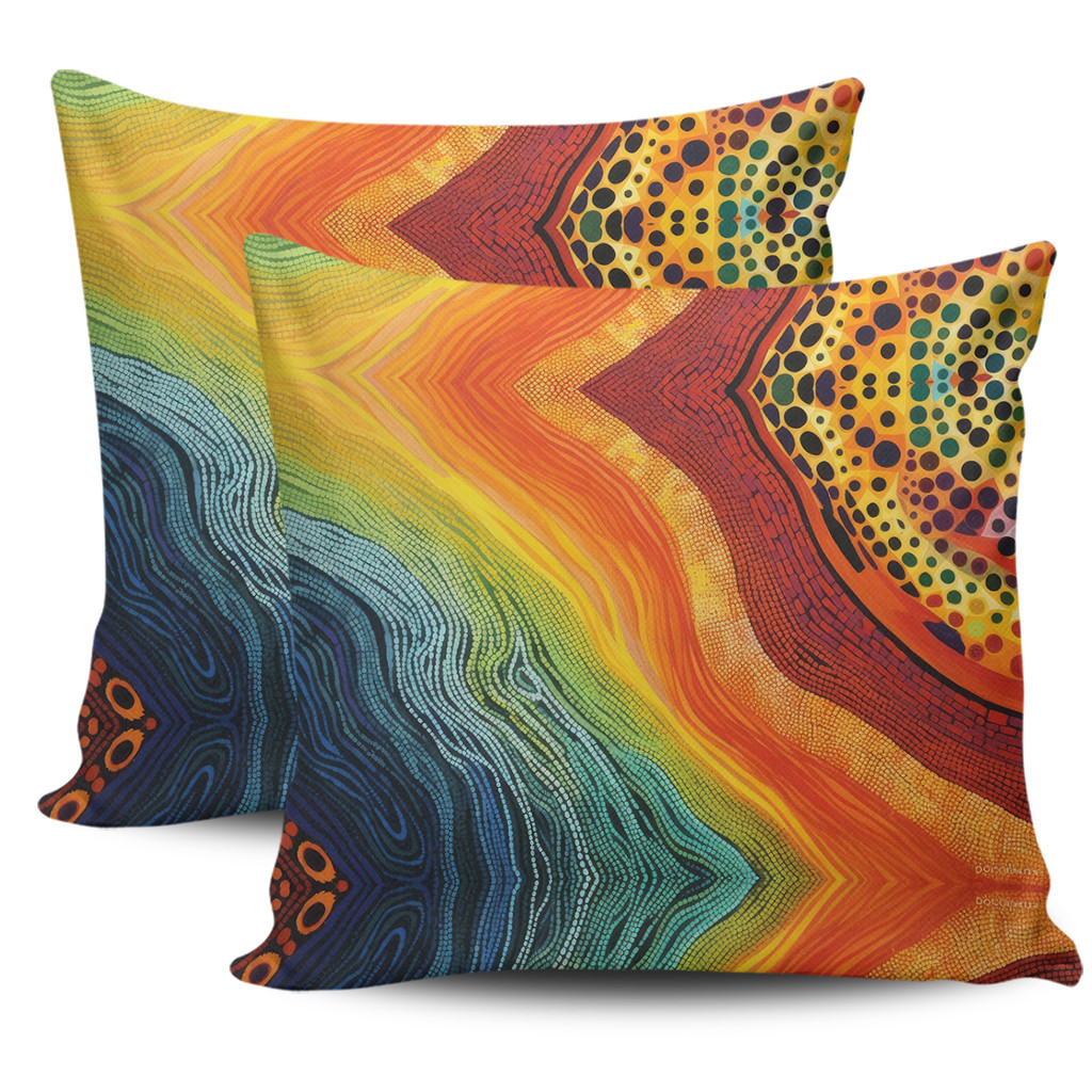Australia Aboriginal Pillow Covers Australian Indigenous Aboriginal