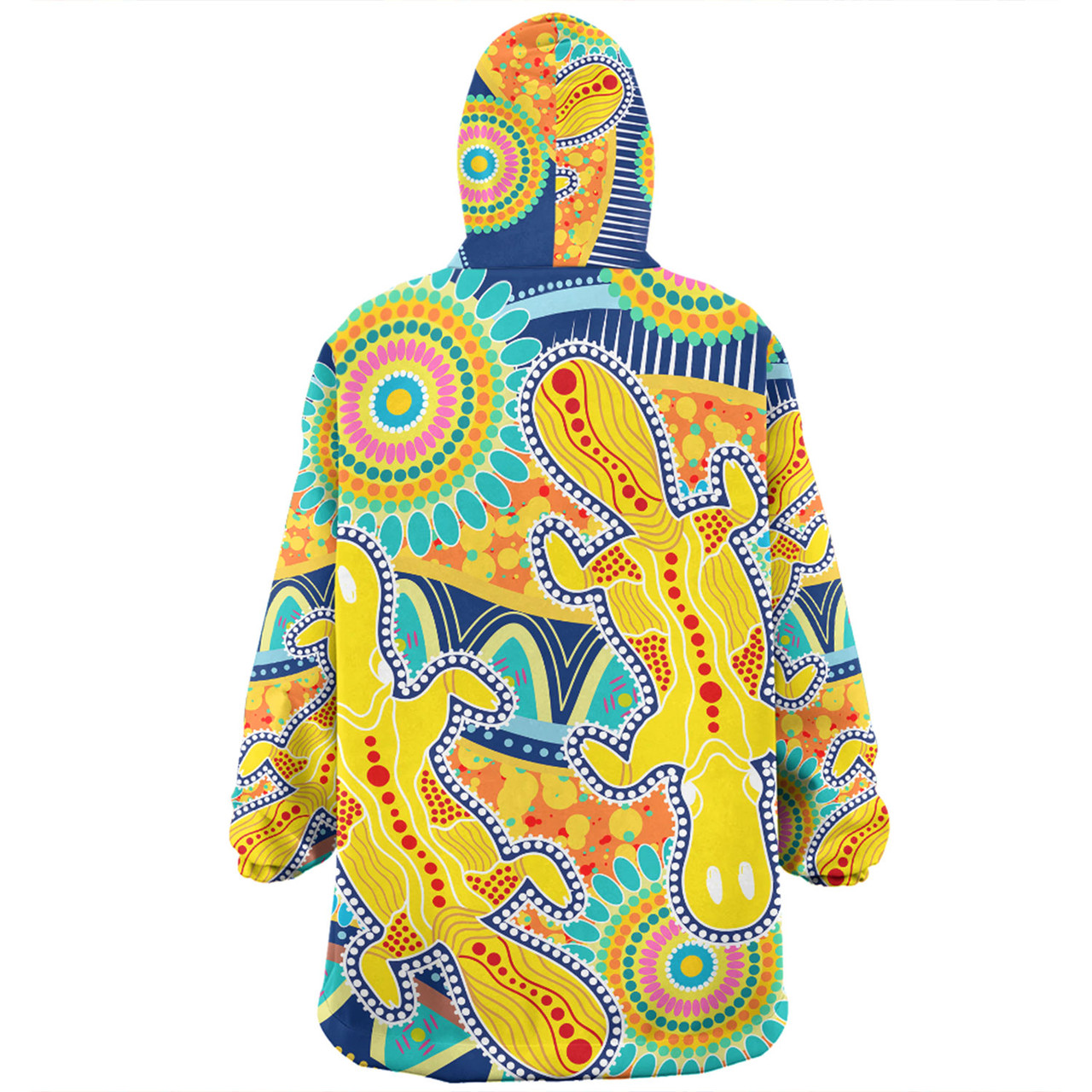 Australia Platypus Aboriginal Snug Hoodie - Yellow Platypus With ...