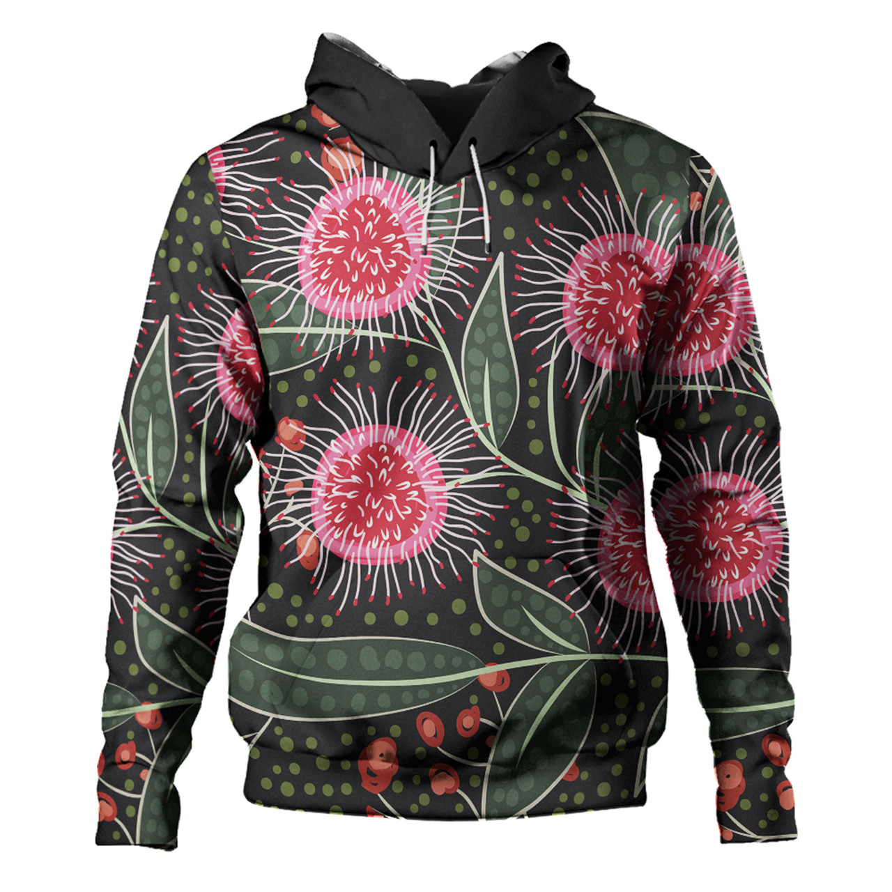 Australia Flowers Aboriginal Hoodie - Aboriginal Style Australian Hakea ...