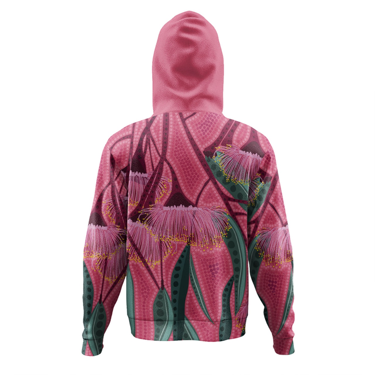 Australia Flowers Aboriginal Hoodie - Aboriginal Dot Art Of Australian ...