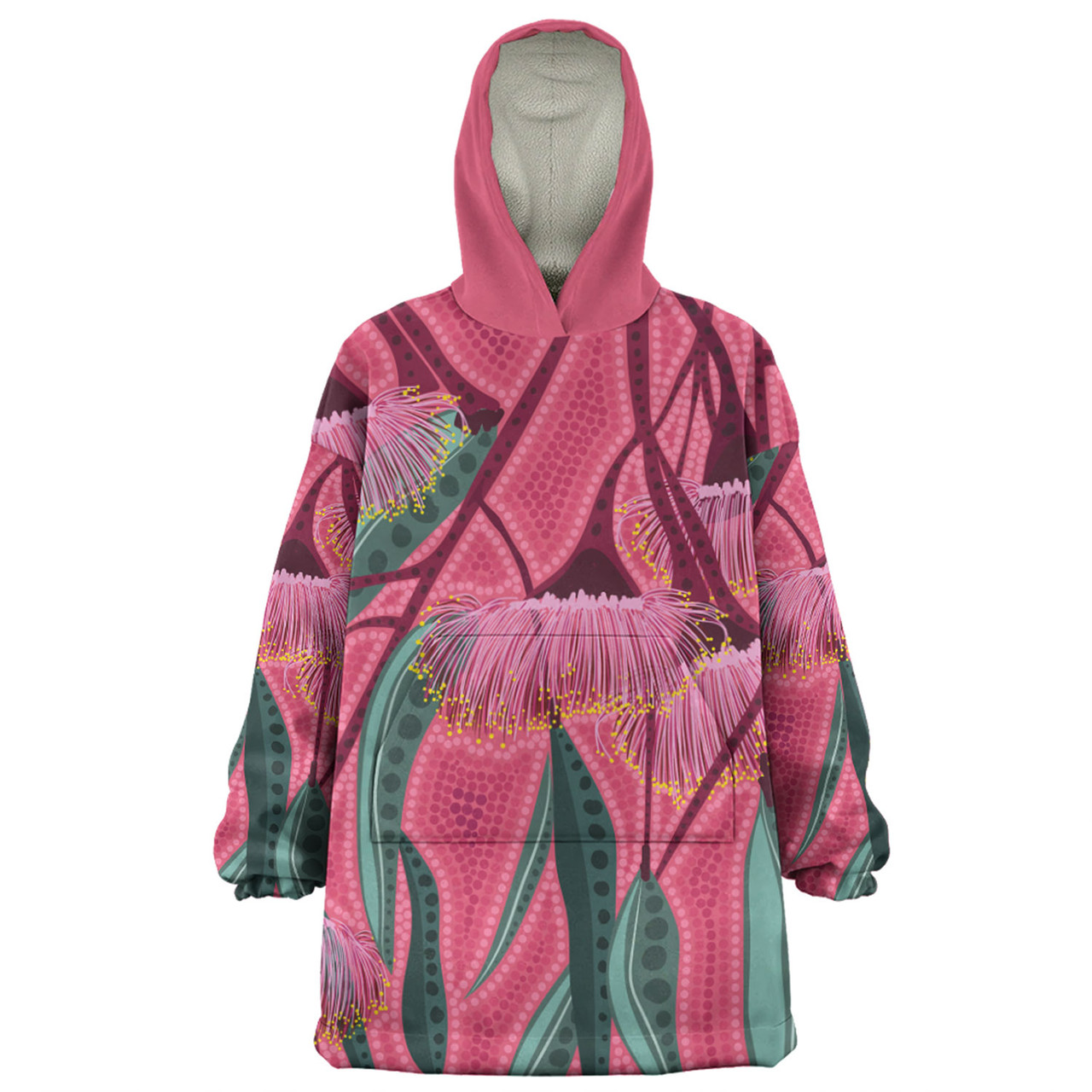 Australia Flowers Aboriginal Snug Hoodie - Aboriginal Dot Art Of ...
