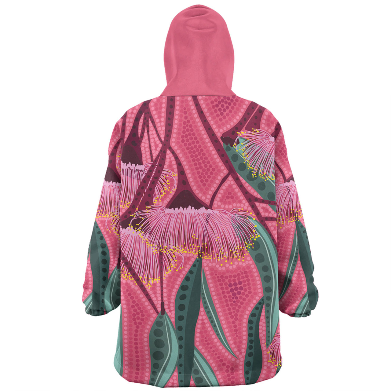 Australia Flowers Aboriginal Snug Hoodie - Aboriginal Dot Art Of ...