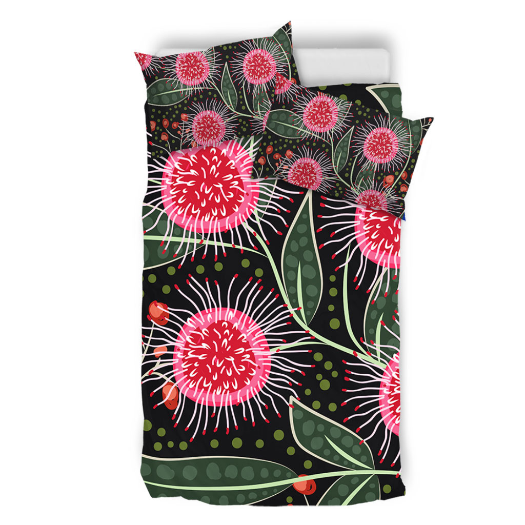 Australia Flowers Aboriginal Bedding Set - Aboriginal Style Australian ...