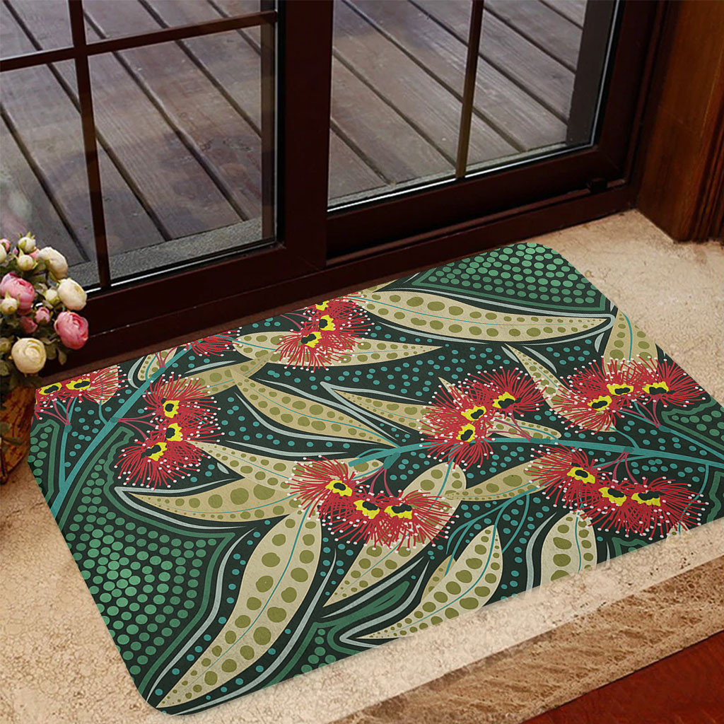 Doormat Native Australia Flowers Aboriginal Doormat - Aboriginal Dot Art of Australian ...