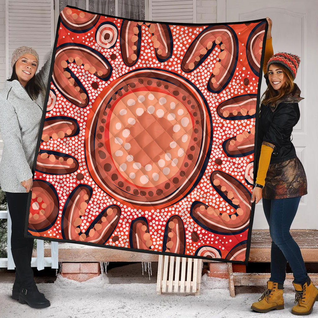 Australia Dot Painting Inspired Aboriginal Quilt - Big Flower Painting ...