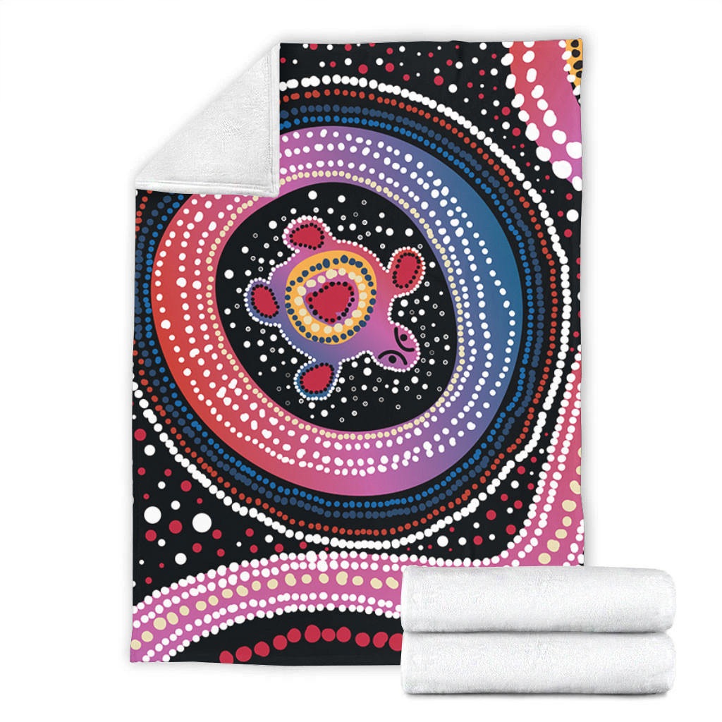 Australia Dot Painting Inspired Aboriginal Blanket - Turtles With Dot ...