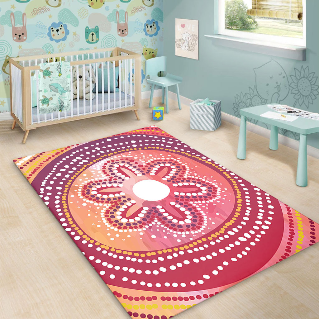 Australia Dot Painting Inspired Aboriginal Area Rug - Aboriginal Style ...
