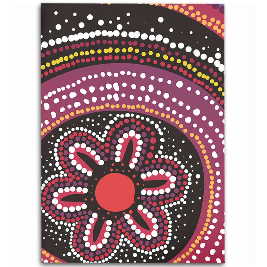 Australia Dot Painting Inspired Aboriginal Area Rug - Aboriginal Color ...