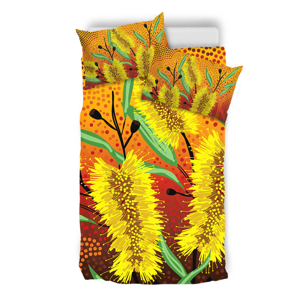 Australia Aboriginal Bedding Set - Aboriginal Art Of Yellow Bottle ...