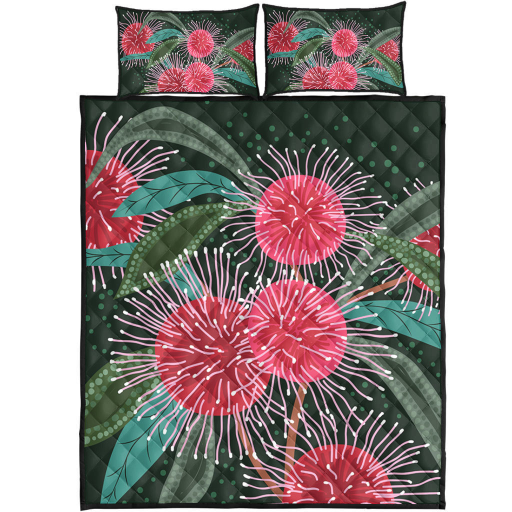 Australia Aboriginal Quilt Bed Set - Australian Hakea Flowers Painting ...