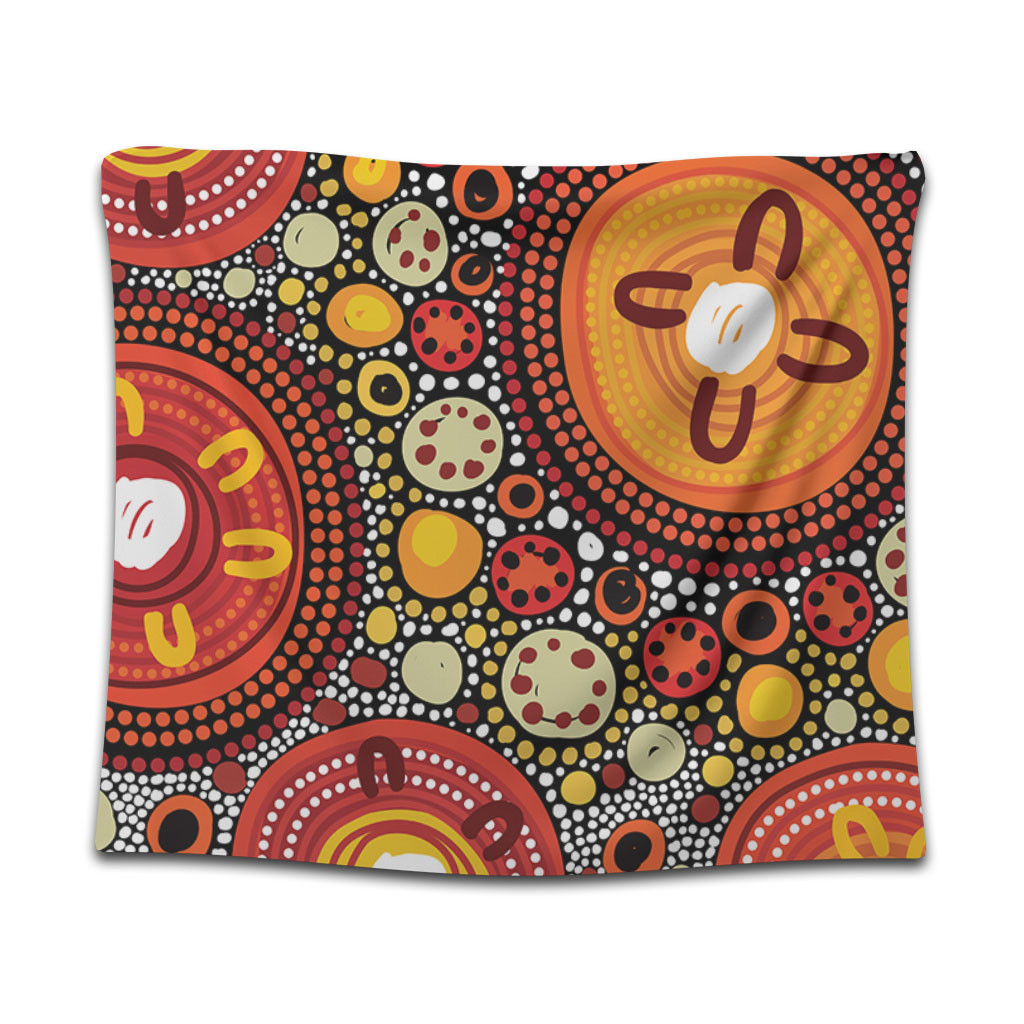 Australia Aboriginal Tapestry - Colorful Dot Art Inspired By Aboriginal ...