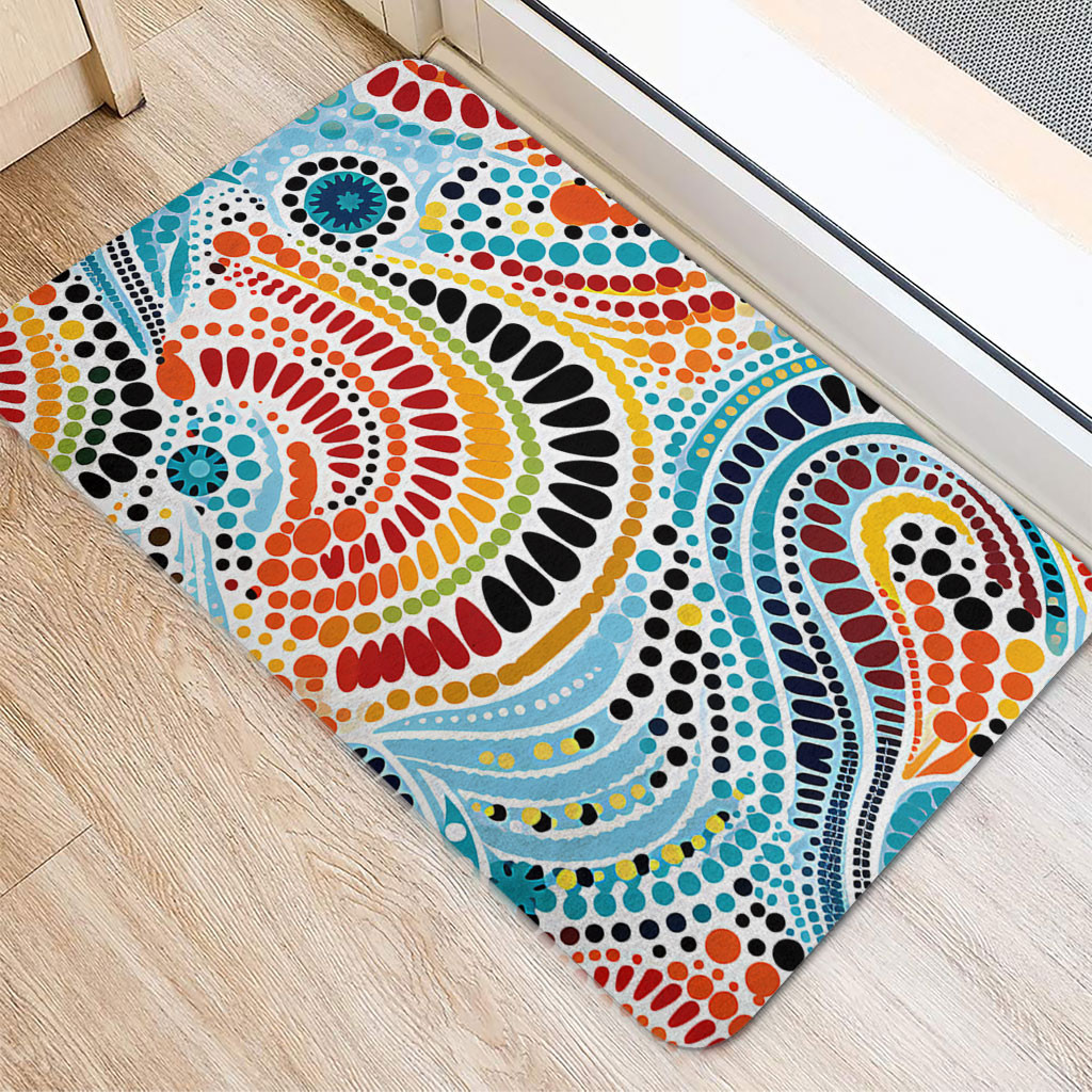 Doormat Native Australia Aboriginal Doormat - Traditional Australian Aboriginal Native ...