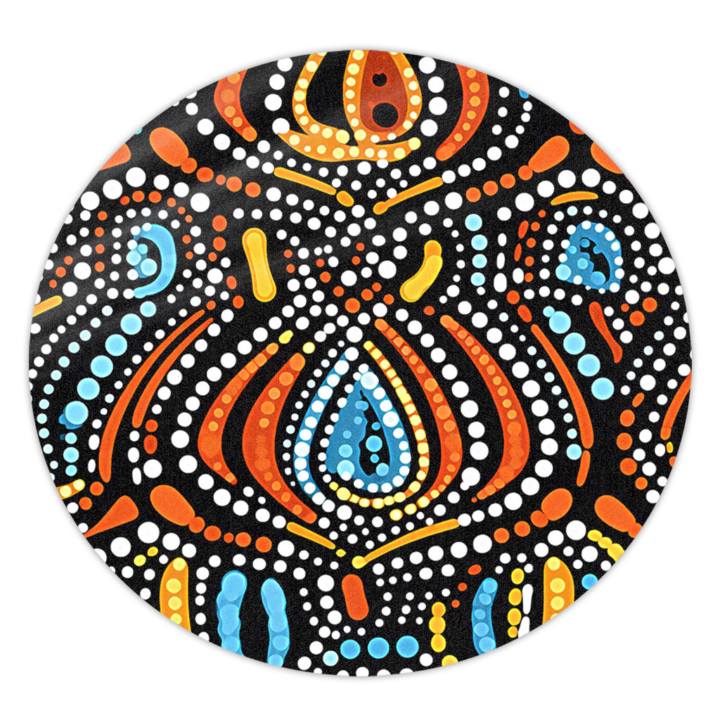 Australia Aboriginal Round Rug - Traditional Australian Aboriginal ...