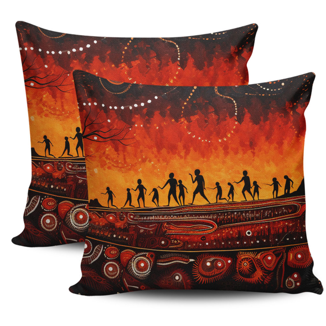 Australia Aboriginal Pillow Cases The Sacred Dreamtime Painting Of