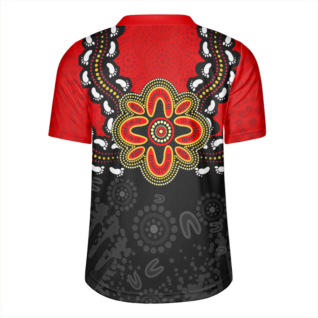 Australia Rugby Jersey Aboriginal Inspired Symbol Pattern