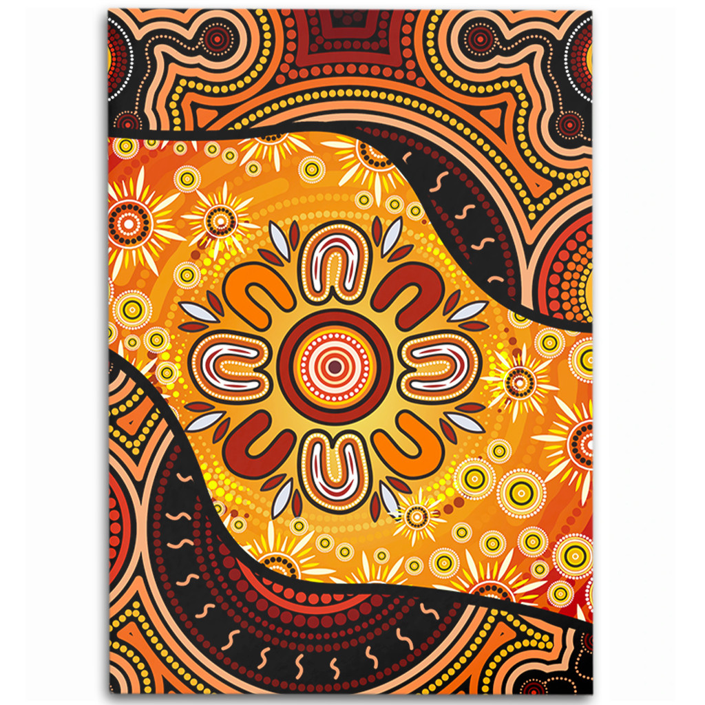 Australia Area Rug Aboriginal Dot Painting Art Style