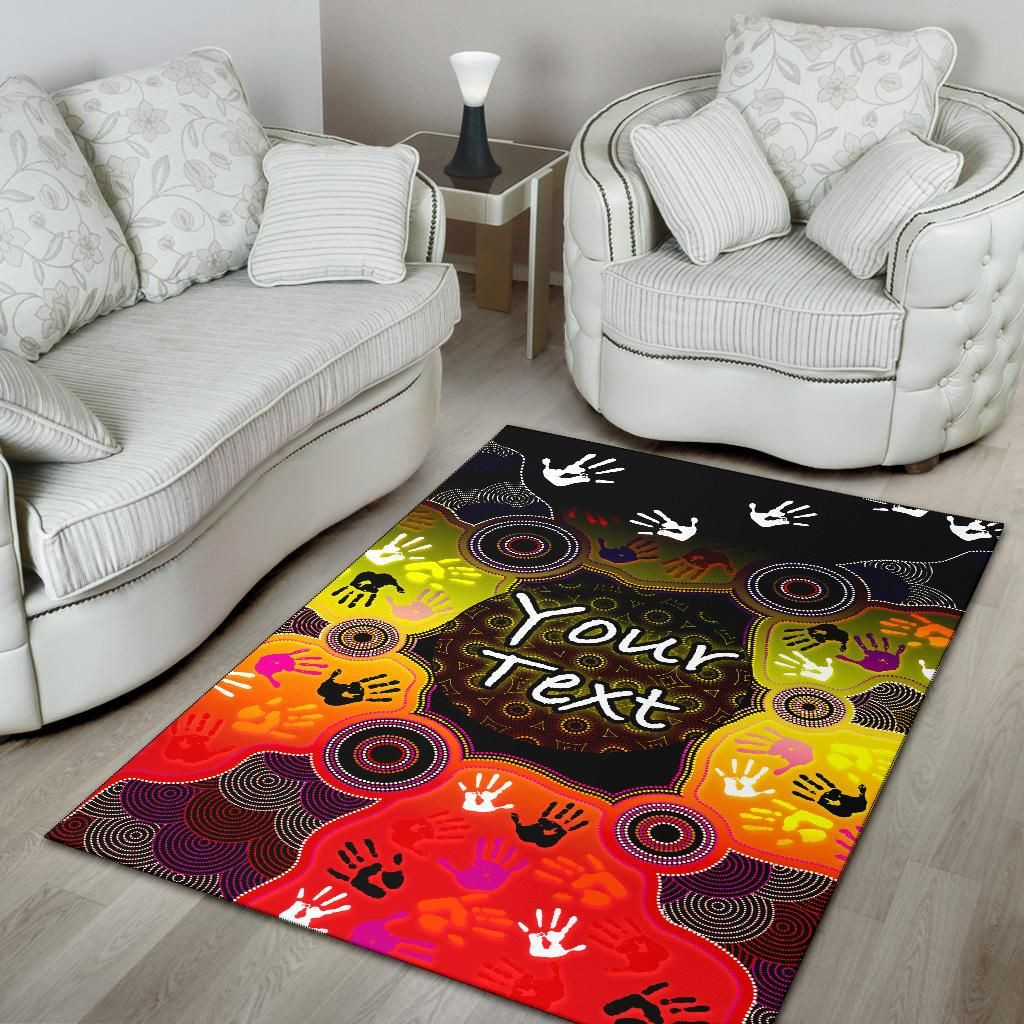 [Custom] Australia Aboriginal Area Rug - Indigenous Circle Dot Painting ...