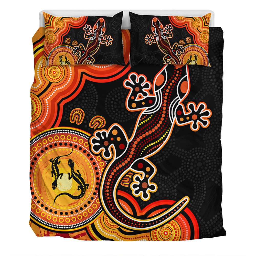 Australia Bedding Set Aboriginal Lizard Dreaming Outback