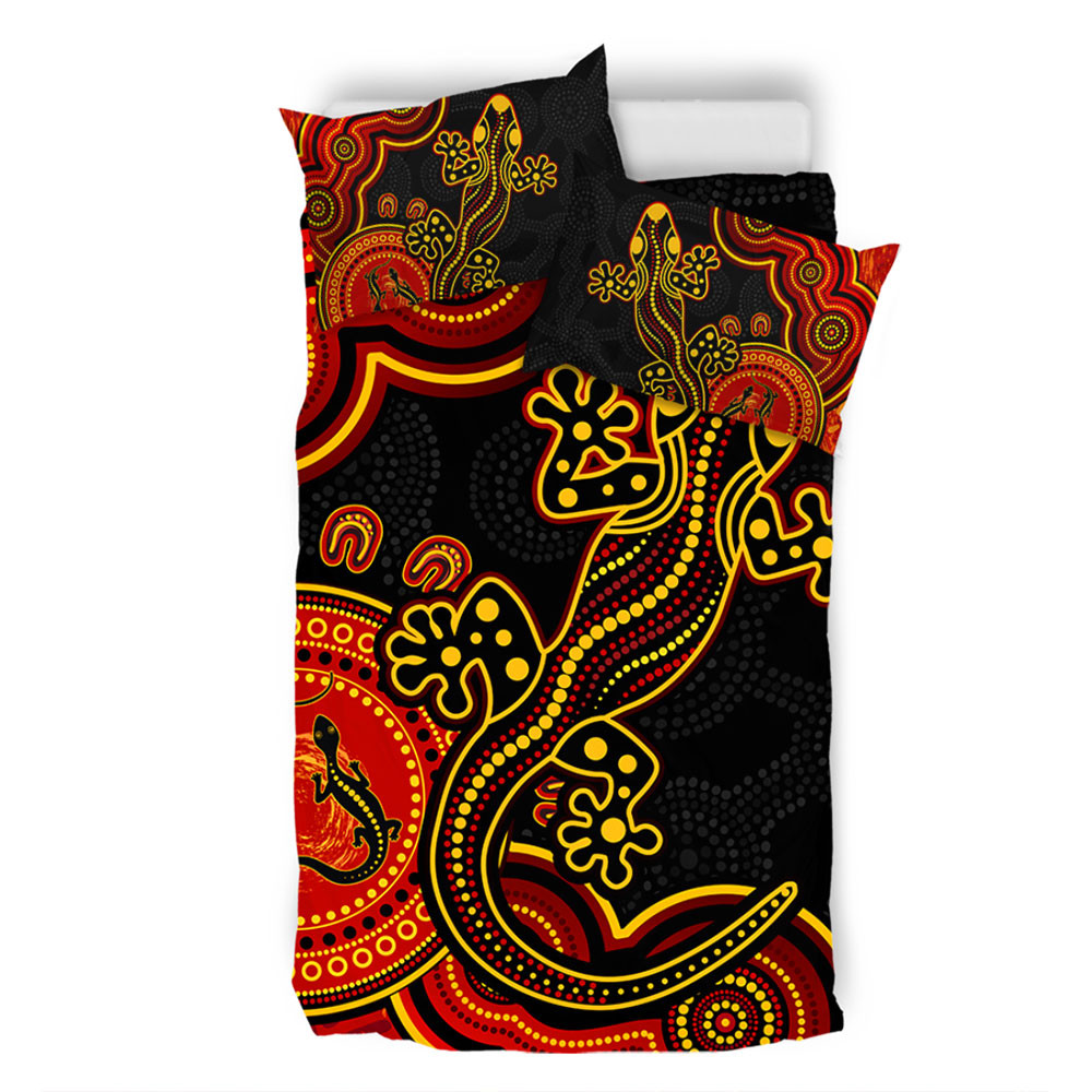 Australia Bedding Set Aboriginal Lizard Dreaming Outback
