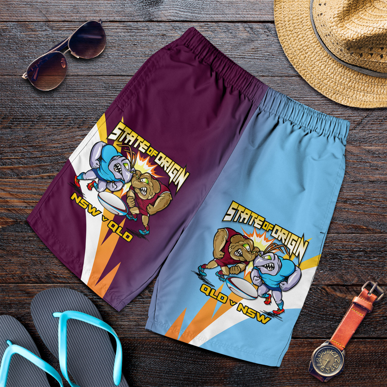 Queensland Maroons Men Short Custom State Of Origin 2024 Passionate