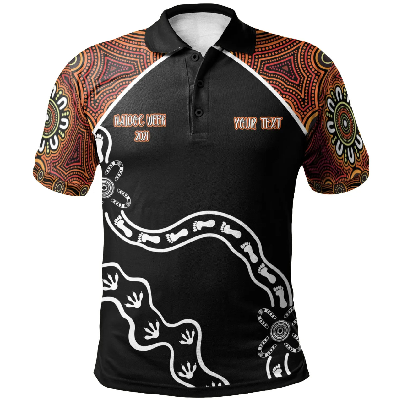 [Custom] Australia Naidoc Week 2021 Polo Shirt - Aboriginal Footprint ...
