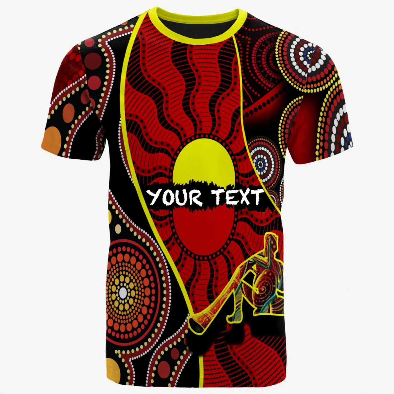 [Custom] Australia Tshirt Australia Aboriginal Dots With Didgeridoo