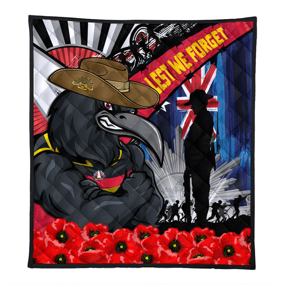 Adelaide Crows Quilt Anzac Day Honor United In Spirit