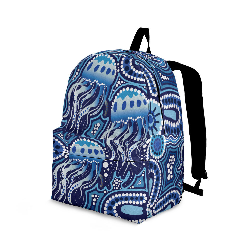 Indigenous Paisley Yellow Fabric Backpack for Adult