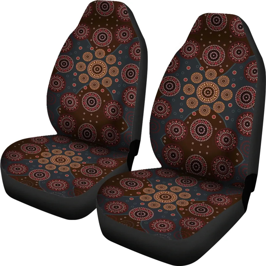 Australia Car Seat Covers Aboriginal Dot Painting Seat Covers