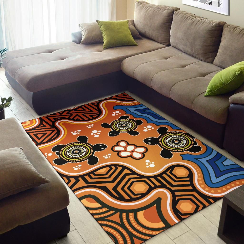 Australia Aboriginal Area Rug - Indigenous Art Patterns Ver04