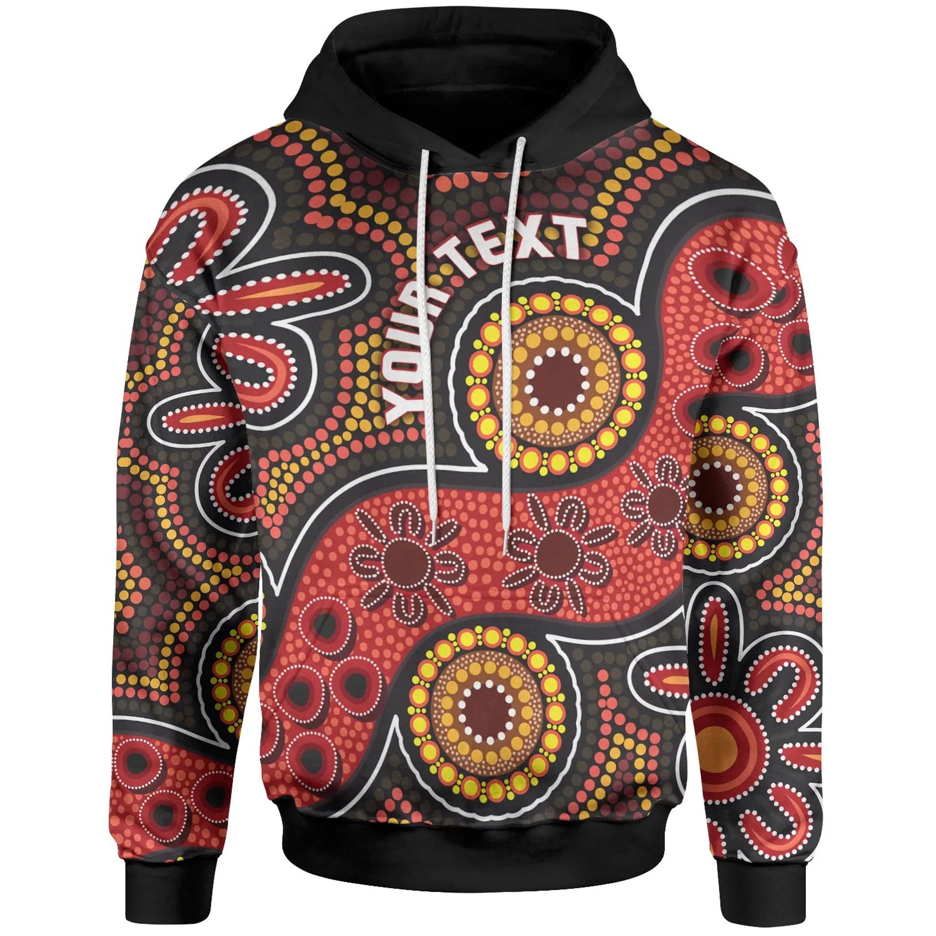[Custom] Australia Aboriginal Hoodie - Indigenous Circle Dot Painting Style