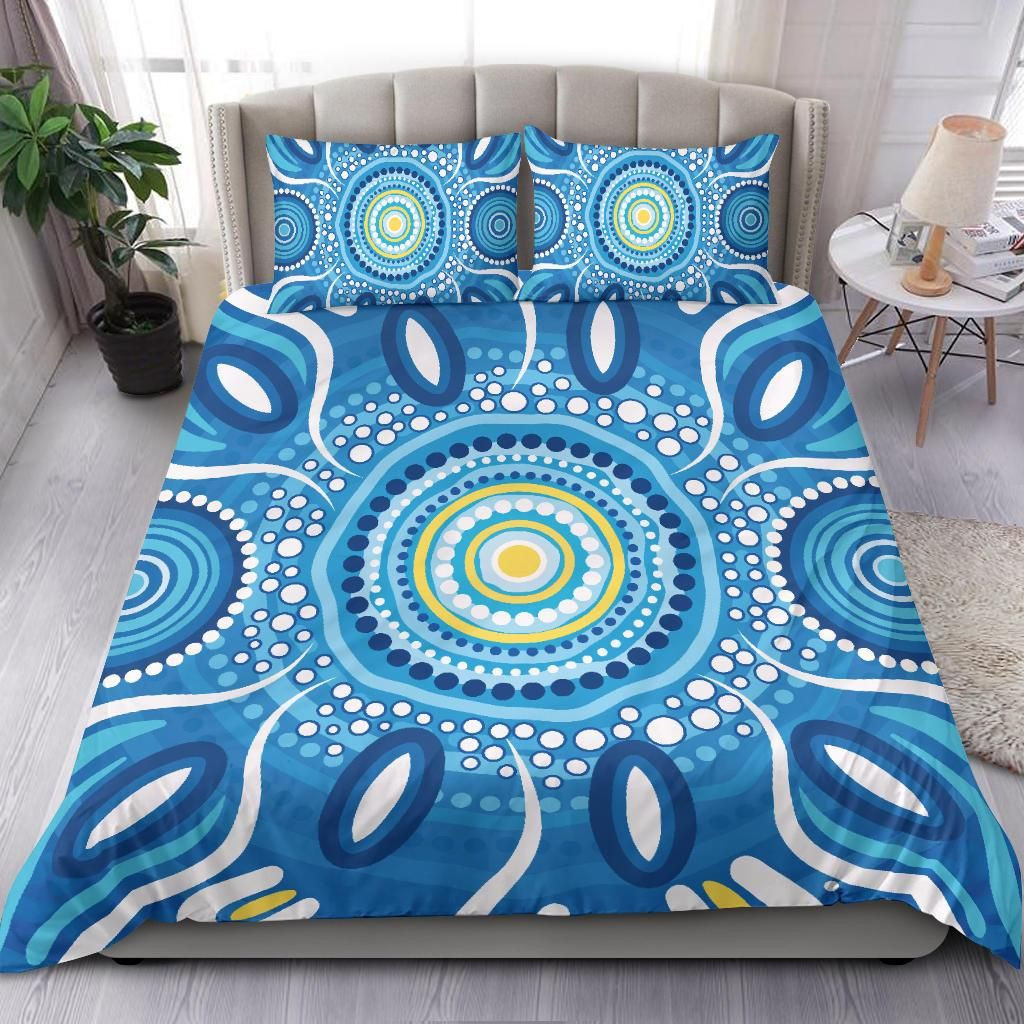Australia Aboriginal Bedding Set Indigenous Dot Painting Patterns