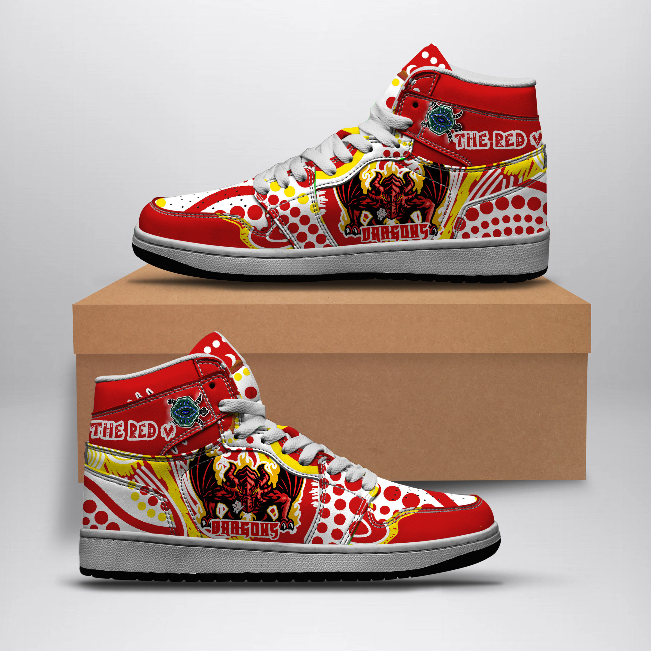 Indigenous Paisley Dahlia Ipottaa Basketball / Sport High Top Shoes