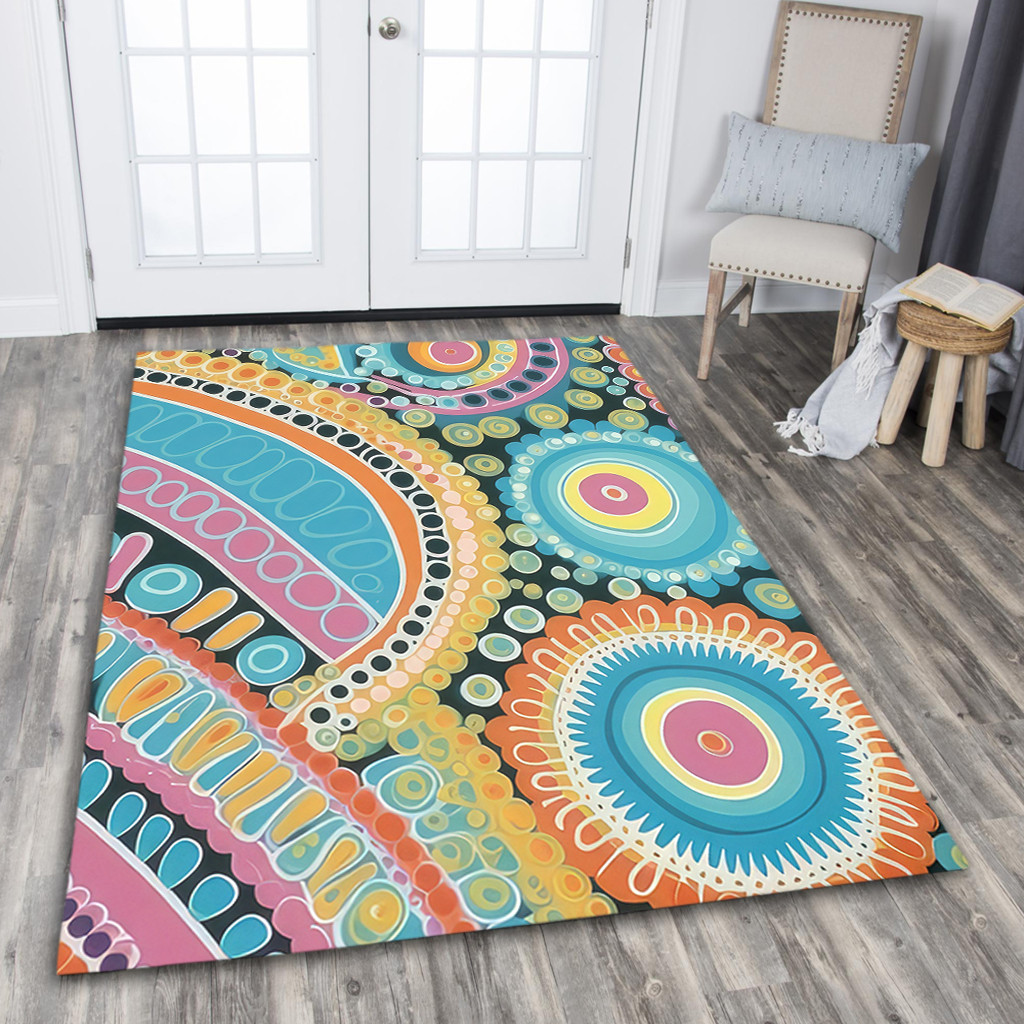 Australia Aboriginal Area Rug - Australian Indigenous Aboriginal Art ...