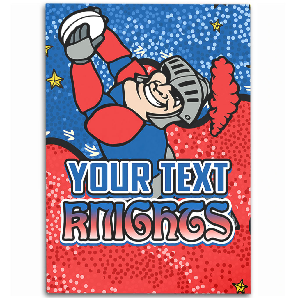 Newcastle Knights Custom Area Rug - Team With Dot And Star Patterns For ...