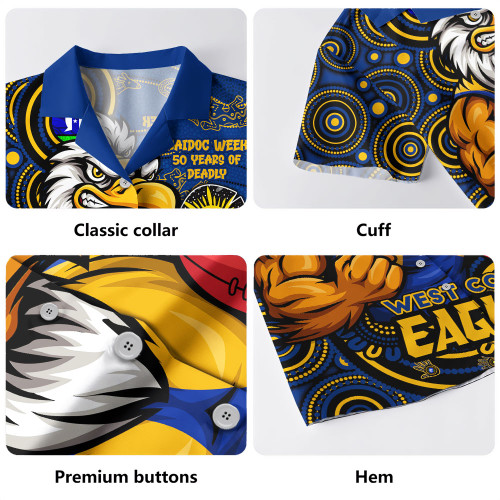 West Coast Eagles Hawaiian Shirt NAIDOC Week A Legacy Forged in 50 Years Of Deadly Spirit