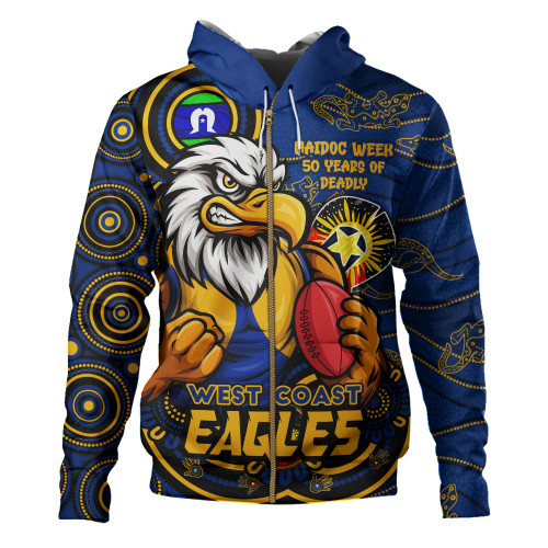 West Coast Eagles Hoodie NAIDOC Week A Legacy Forged in 50 Years Of Deadly Spirit