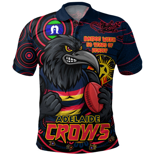 Adelaide Crows Polo Shirt NAIDOC Week A Legacy Forged in 50 Years Of Deadly Spirit