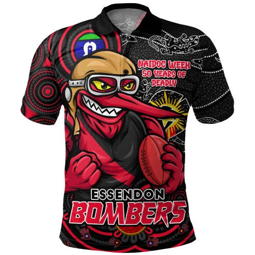 Essendon Polo Shirt NAIDOC Week A Legacy Forged in 50 Years Of Deadly Spirit