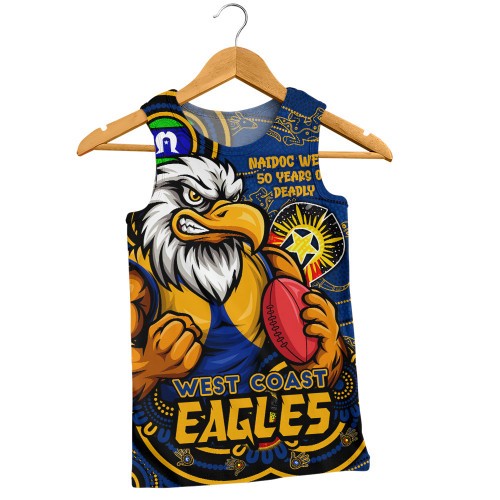 West Coast Eagles Men Singlet NAIDOC Week A Legacy Forged in 50 Years Of Deadly Spirit