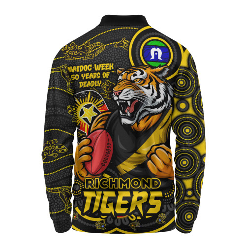 Richmond Long Sleeve Polo Shirt NAIDOC Week A Legacy Forged in 50 Years Of Deadly Spirit