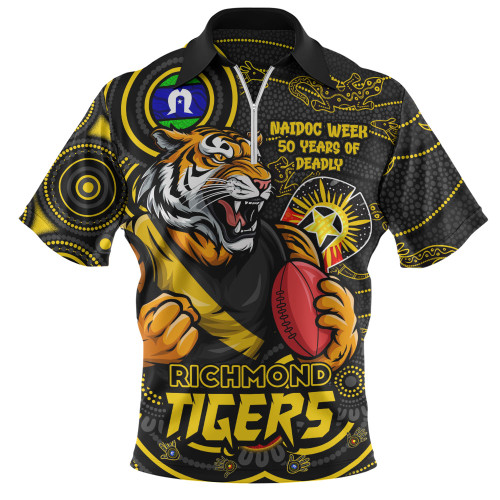 Richmond Zip Polo Shirt NAIDOC Week A Legacy Forged in 50 Years Of Deadly Spirit