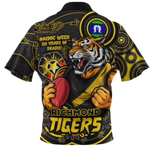 Richmond Zip Polo Shirt NAIDOC Week A Legacy Forged in 50 Years Of Deadly Spirit