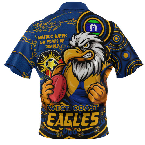West Coast Eagles Zip Polo Shirt NAIDOC Week A Legacy Forged in 50 Years Of Deadly Spirit